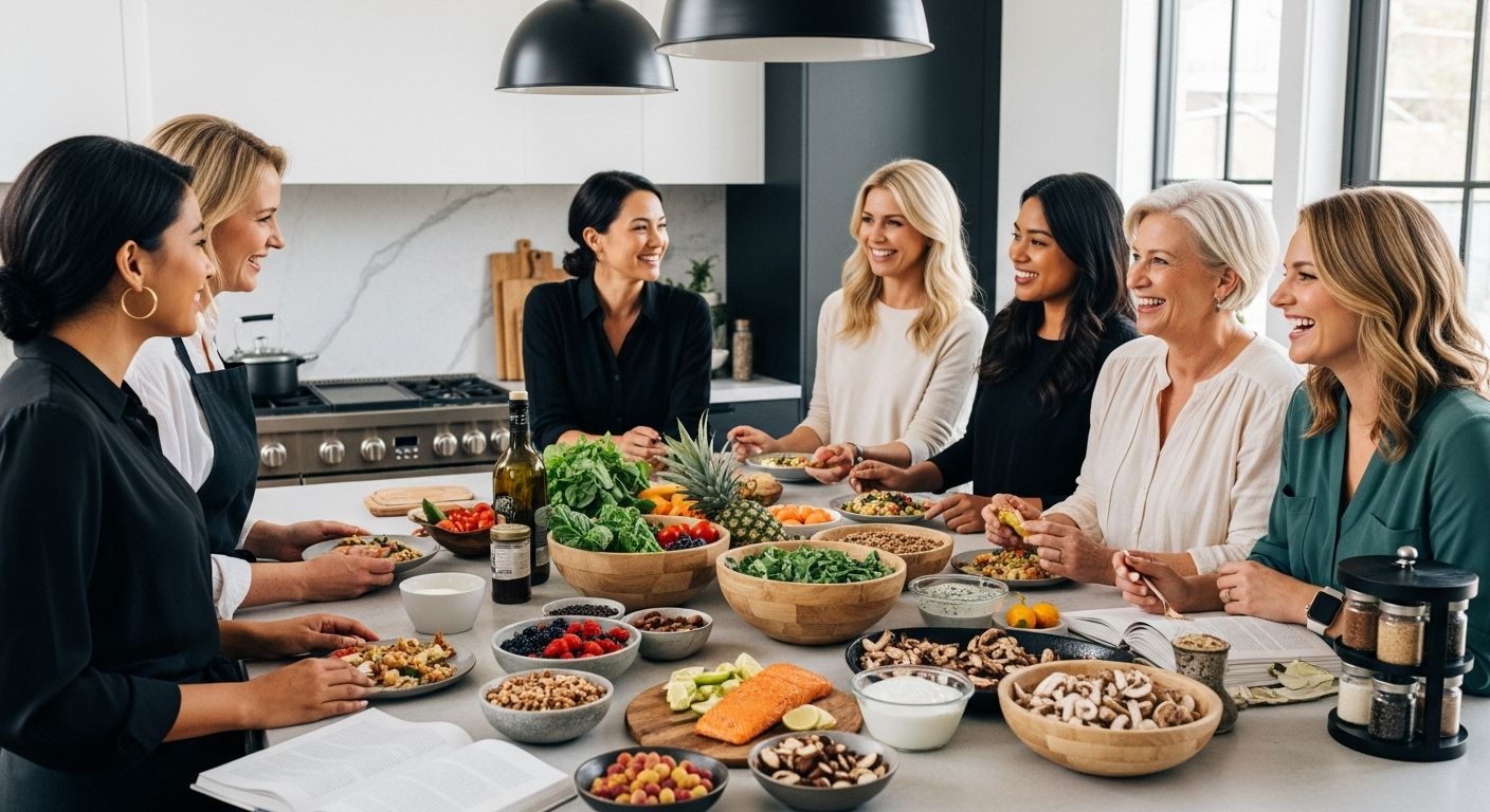 foods for women's health, healthy eating, diverse women